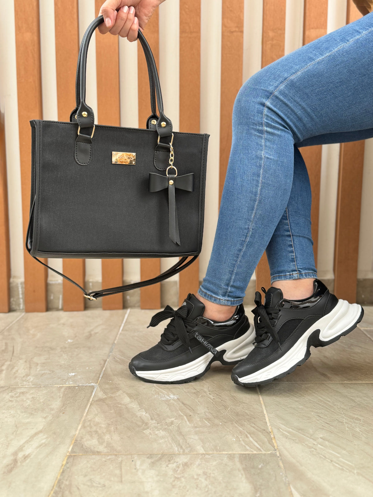 COMBO TENIS+BOLSO COQUETTE+CAJA