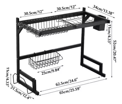 Rack escurridor de platos de 65 cm