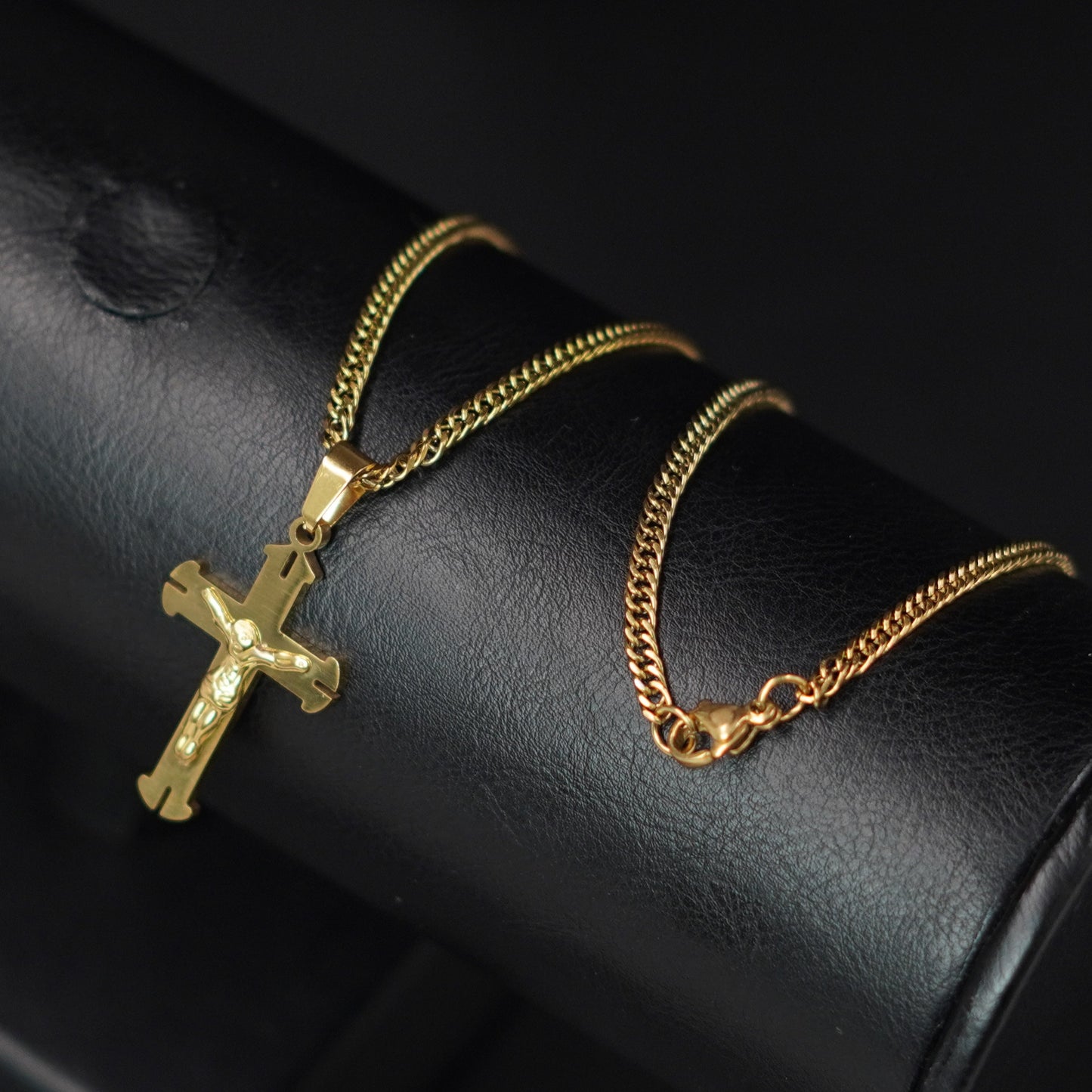 CADENA DOBLE ESLABON CON CRISTO