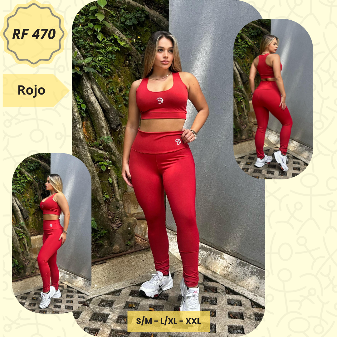 RF 470 Conjunto Leguins Crop Top