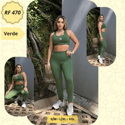 RF 470 Conjunto Leguins Crop Top