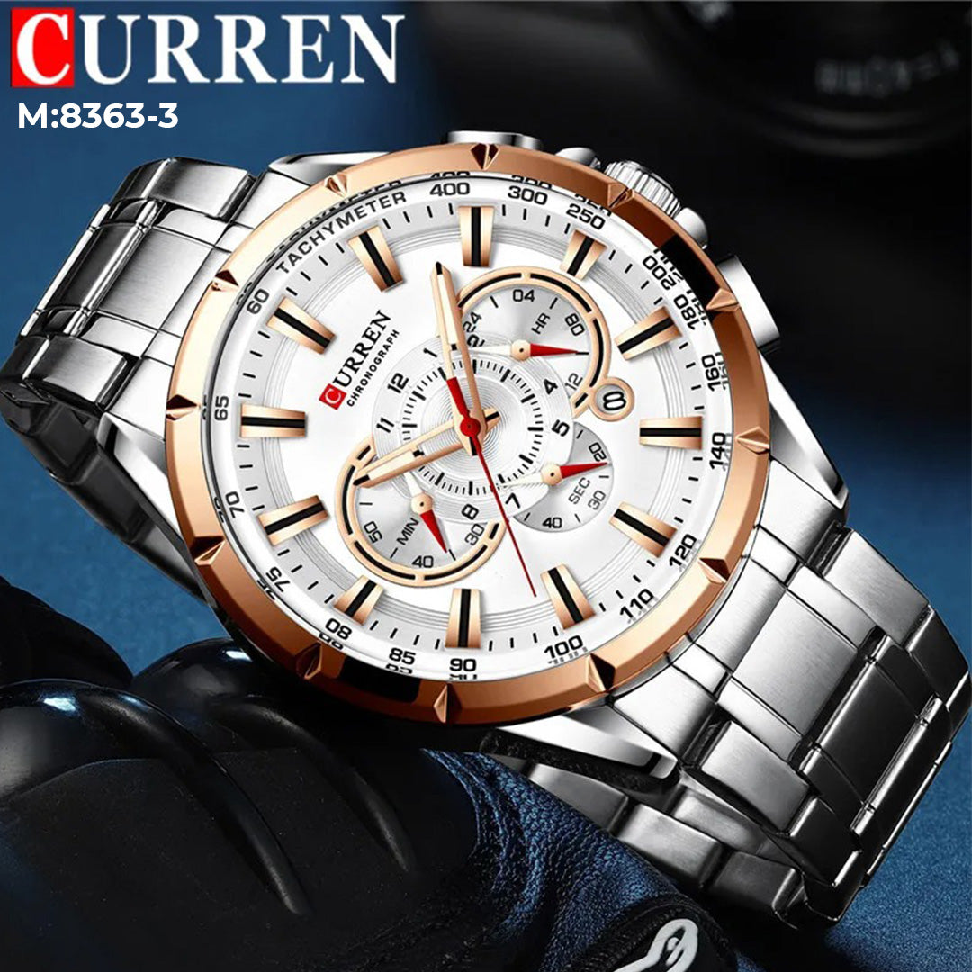 M 8363 CURREN RELOJ HOMBRE  PULSO ACERO