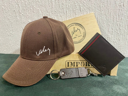 Trio Velez Gorra billetera llavero caja