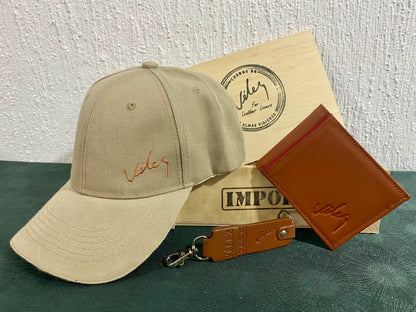 Trio Velez Gorra billetera llavero caja