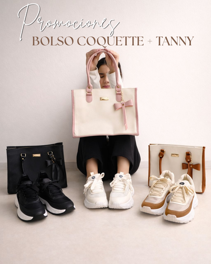 COMBO TENIS+BOLSO COQUETTE+CAJA