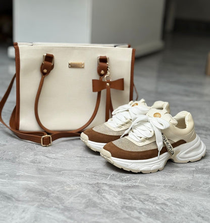 COMBO TENIS+BOLSO COQUETTE+CAJA