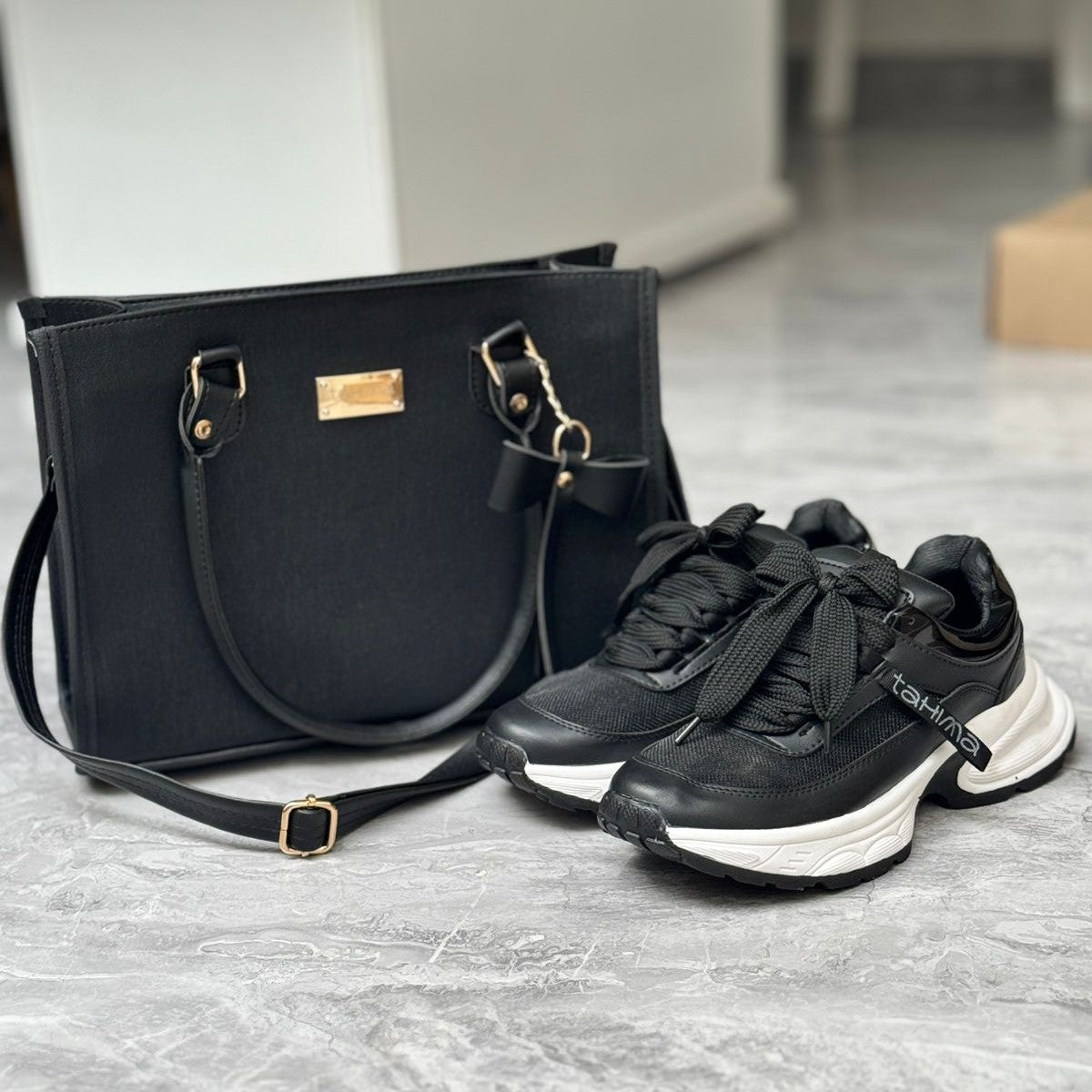 COMBO TENIS+BOLSO COQUETTE+CAJA