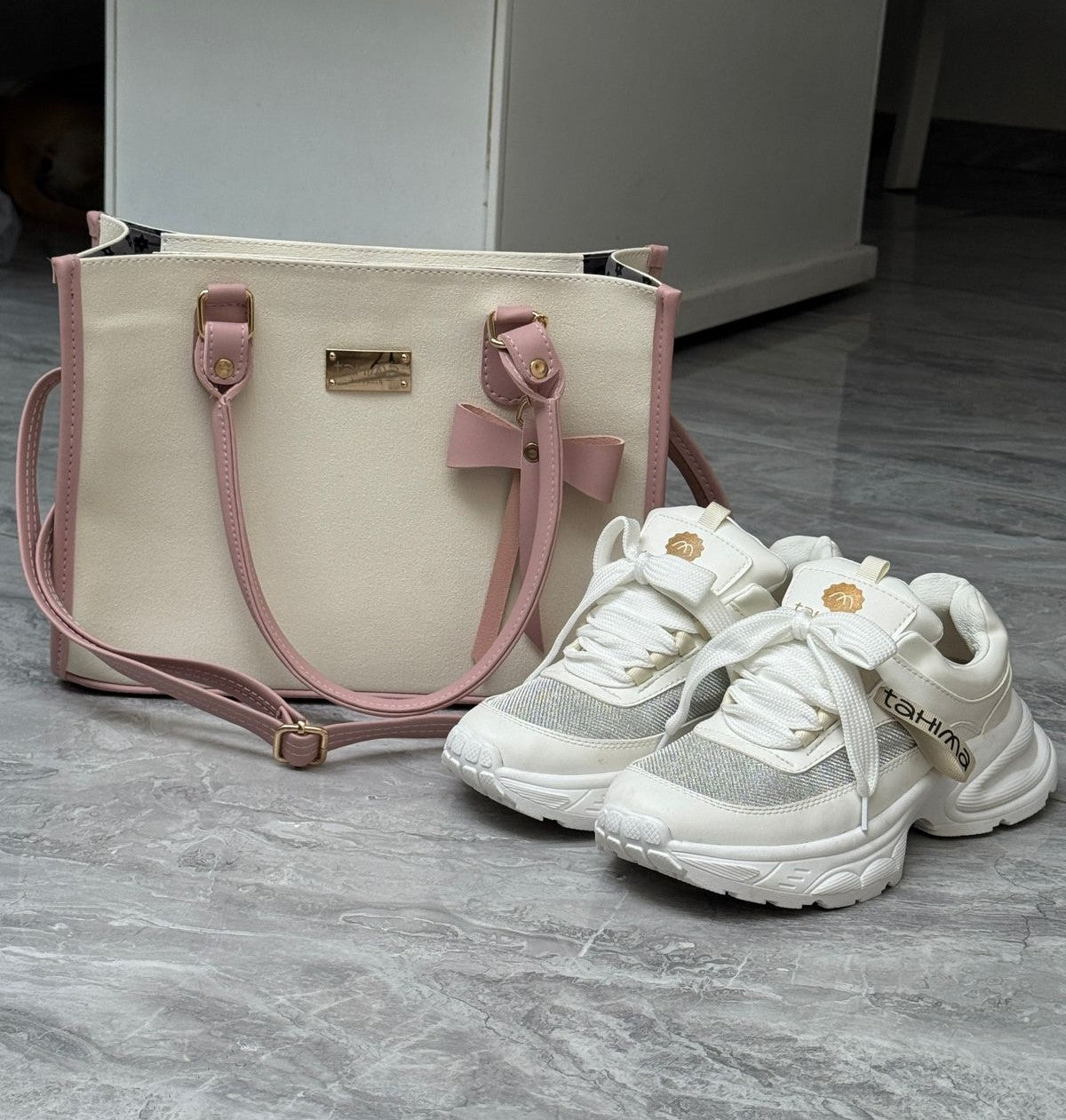 COMBO TENIS+BOLSO COQUETTE+CAJA